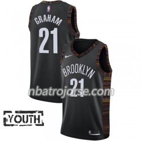 Barn Brooklyn Nets Tröja Treveon Graham 21 2018-19 Nike City Edition Svart Swingman